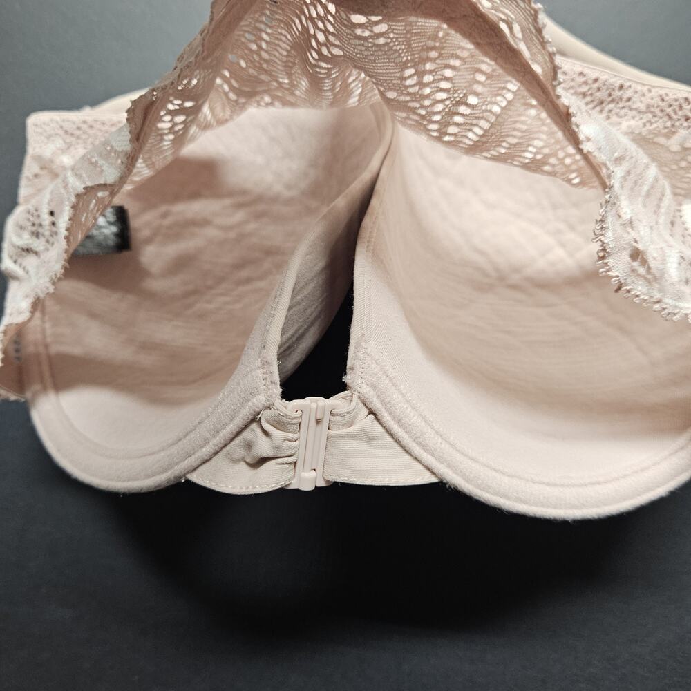 Natori Bra 32D 728309 Rose Lush Lace-Back Front-Closure Contour Racerback - Picture 4 of 7